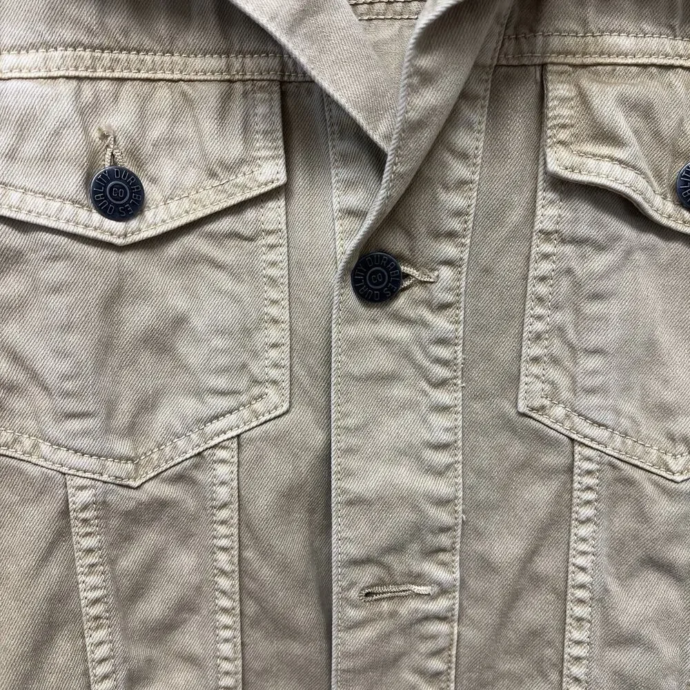 QUALITY DURABLES Jean Jacket - Size S - Y2K Streetwear Workwear INDIE NOC3831